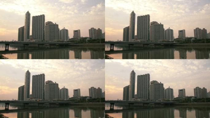 日落时的广州珠江景象