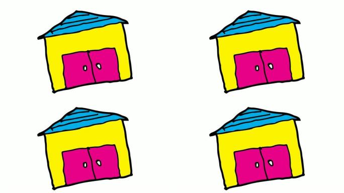 以仓库为主题的白色背景的孩子们画