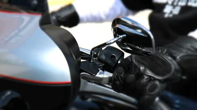 摩托车旋转发动机-黑色手套