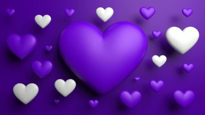 紫色艺术恐龙环形心脏概念
