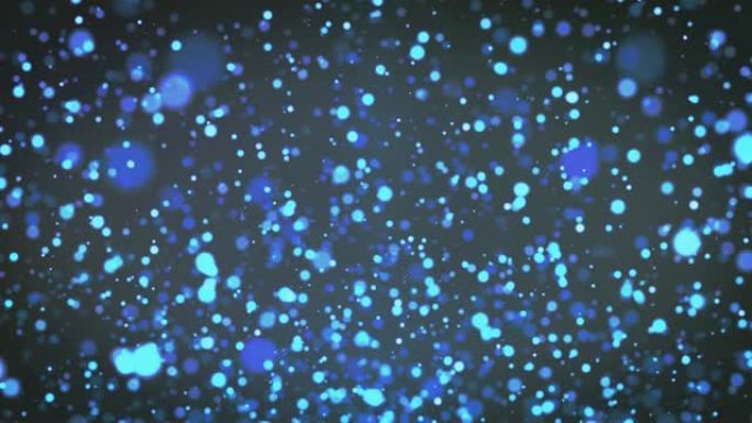 蓝色颗粒背景，尘埃颗粒与真实的透镜光斑。