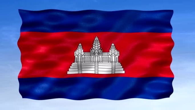 柬埔寨国旗-带面具的3个角度套装 [3个波浪系列]