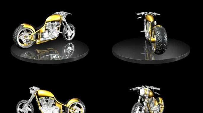 3D旋转摩托车
