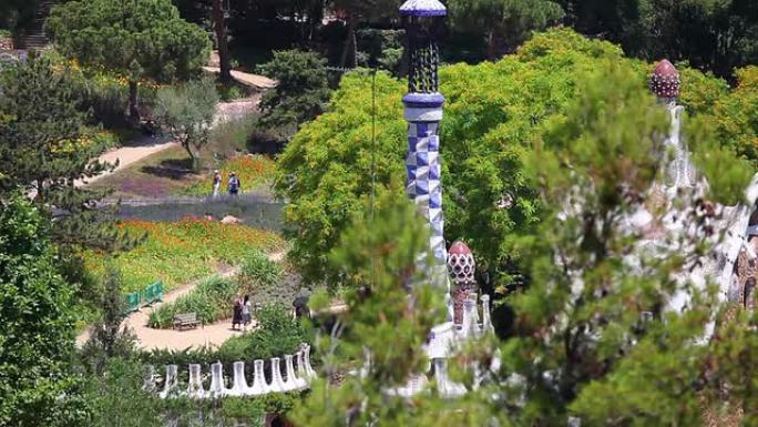 西班牙巴塞罗那市的Park Guell