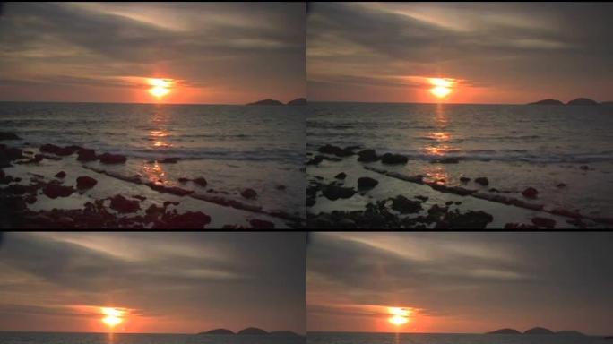 墨西哥海洋日落LR潘马萨特兰