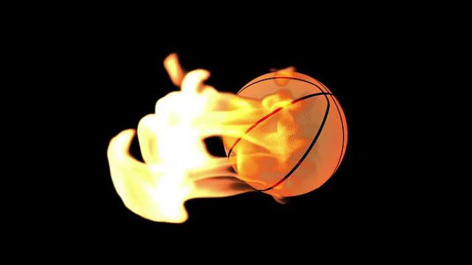 与阿尔法一起着火的篮球