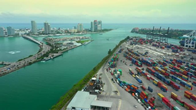 空中素材迈阿密沿海场景2019