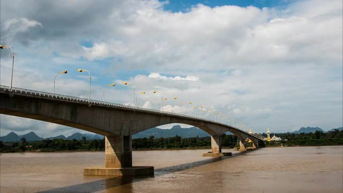泰国，老挝友谊桥，Timelaps
