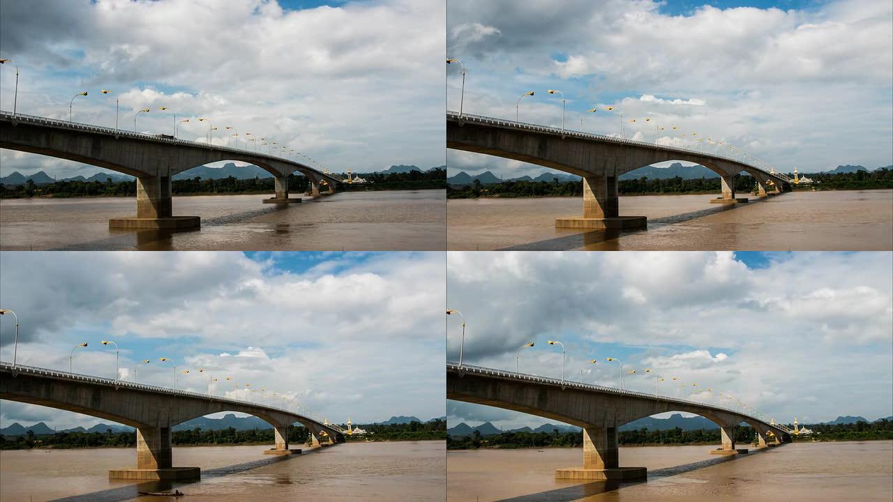 泰国，老挝友谊桥，Timelaps