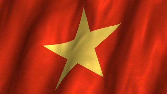 越南挥舞旗帜，循环