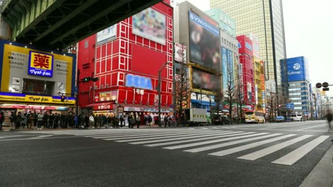 延时: 日本东京秋叶原区