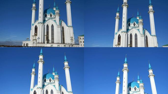 美丽的蓝天建筑，俄罗斯喀山克里姆林宫历史建筑群