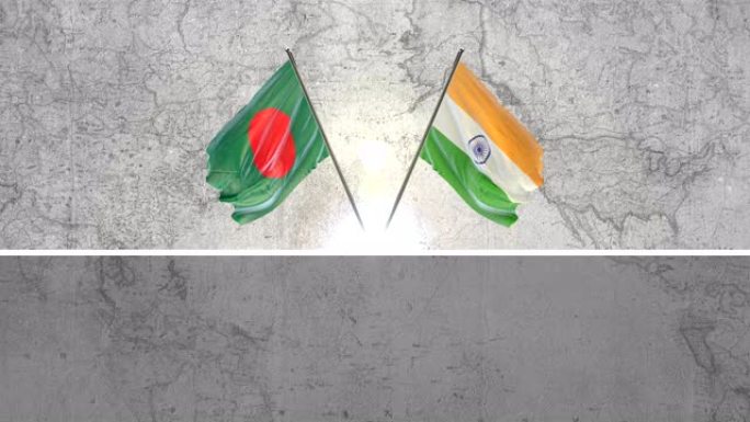印度和孟加拉国国旗