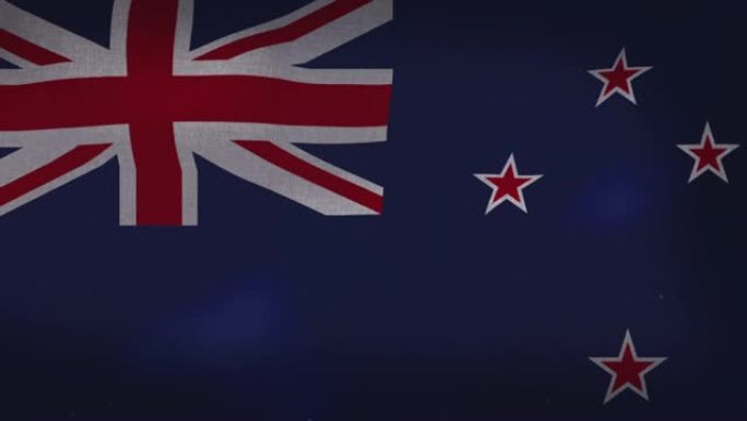 新西兰国旗飘扬