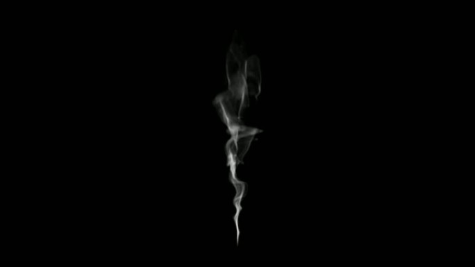 黑色背景上的白烟或蒸汽。
