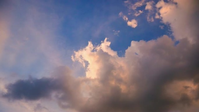夏季4k延时日夜日落天空背景