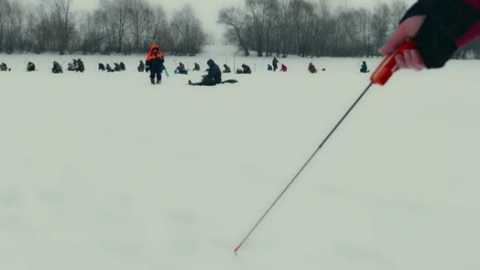 冰上冬季钓鱼