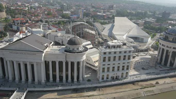 马其顿首都斯科普里的鸟瞰图