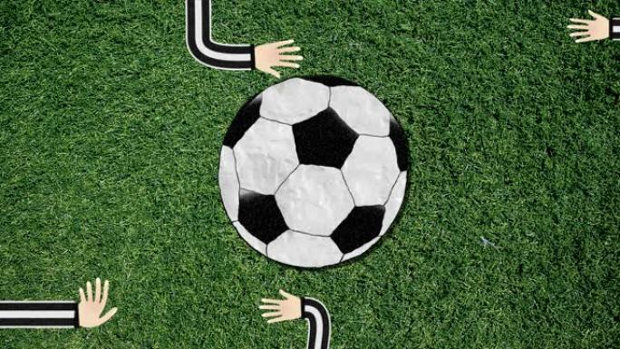 长手组装足球镂空复古风格