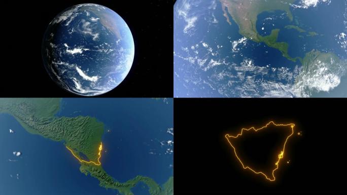地球与尼加拉瓜接壤