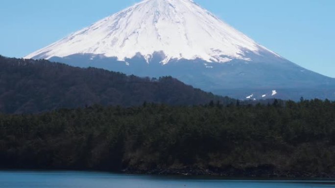 从山梨县南部的佐子湖看富士山; 换档动作
