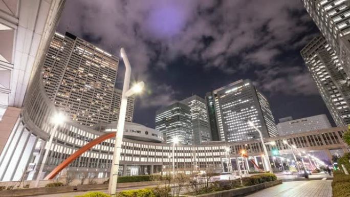 新宿摩天大楼群夜景