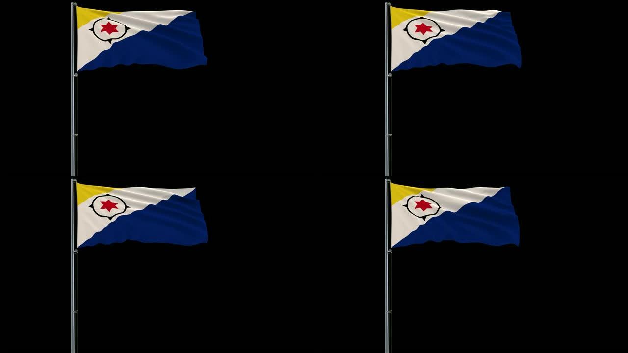 透明背景下的伯利兹旗，4k前置4444片段