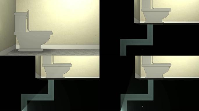 浴室管道动画系列-漏水管道