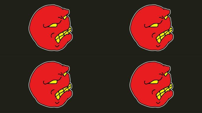 孩子们以愤怒的脸为主题画黑色背景