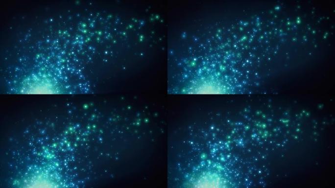 浅蓝色上升粒子