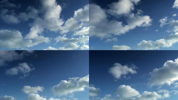 天空延时背景。头顶上的白云。循环。高清。