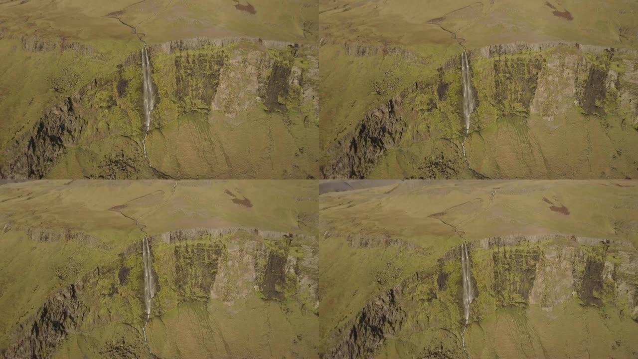 冰岛惊人景观的无人机航拍