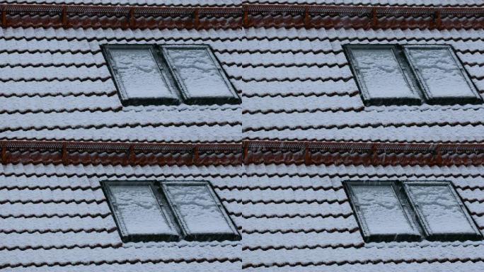 雪下的屋顶窗户 (环路)