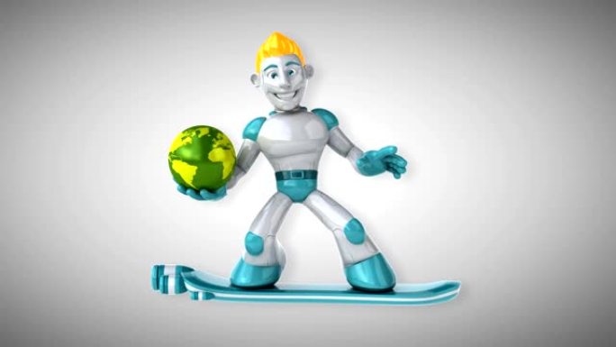 机器人surfing-3D动画