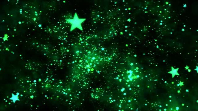 太空穿越恒星形状-绿色循环