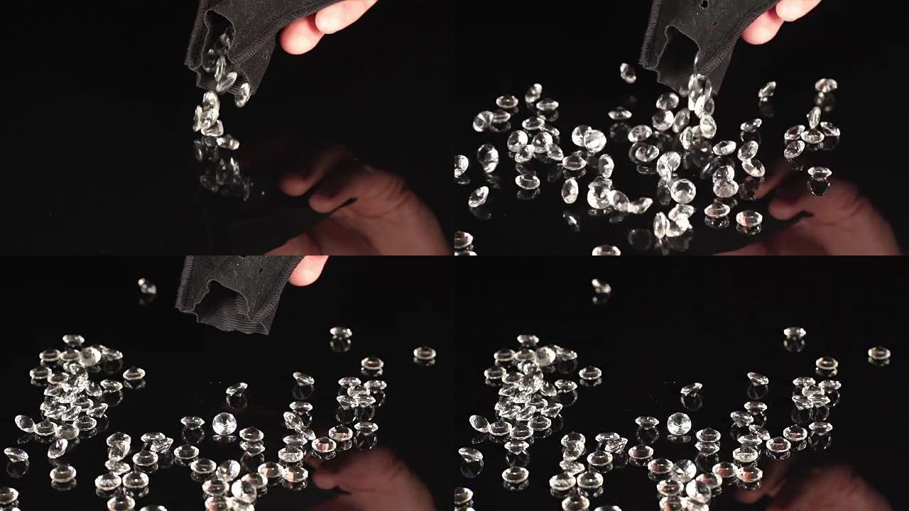 人类的手掉了很多钻石