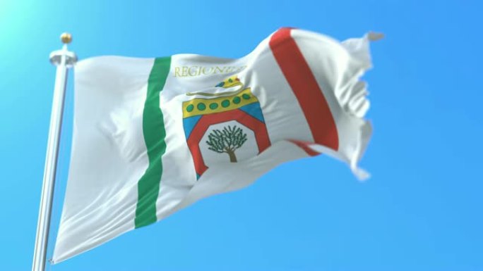 意大利普利亚地区的旗帜。循环