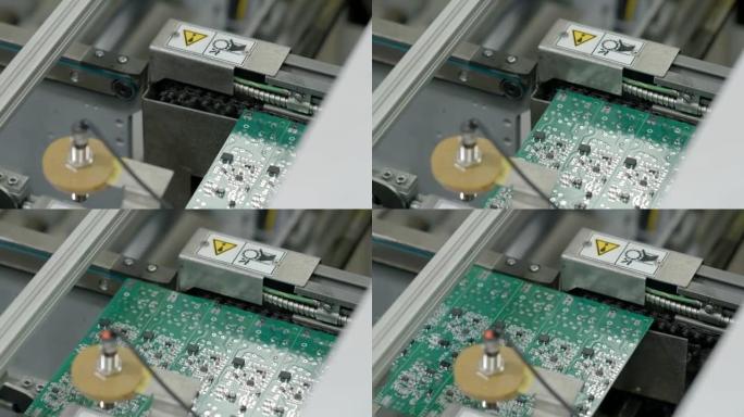 印刷电路板生产线特写
