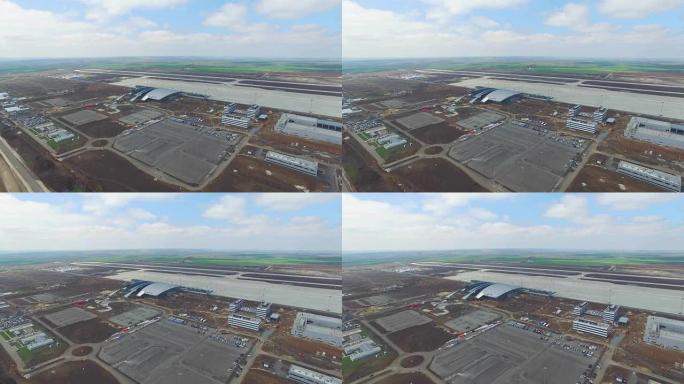 机场及周边地区。机场衣架和周边地区的鸟瞰图。固特异机场及周边地区的高级鸟瞰图。新机场