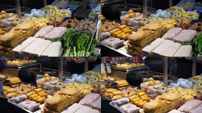 台湾中华素食档。许多类似肉类和其他食物的菜肴
