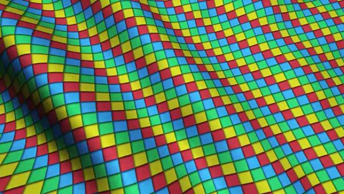 彩色方形织物布料材质纹理无缝循环背景