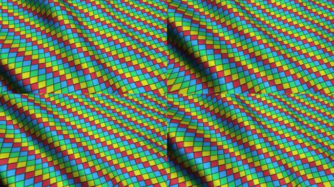 彩色方形织物布料材质纹理无缝循环背景