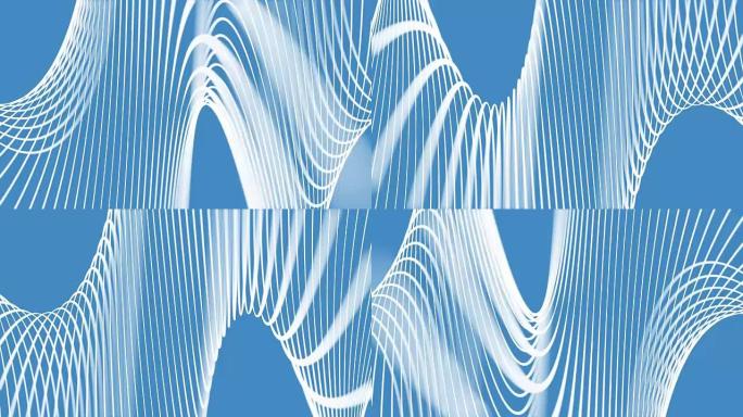 几何螺旋抽象背景环蓝白相间