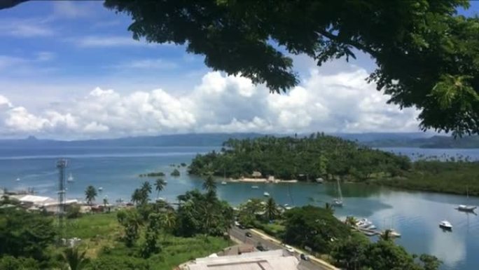 斐济萨武萨武的空中景观