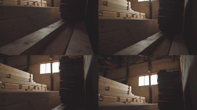 木工厂内生产大厅内部