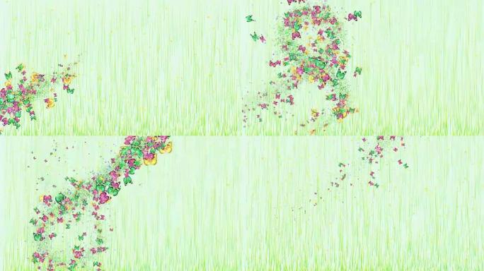 动画彩色蝴蝶为妇女节设计