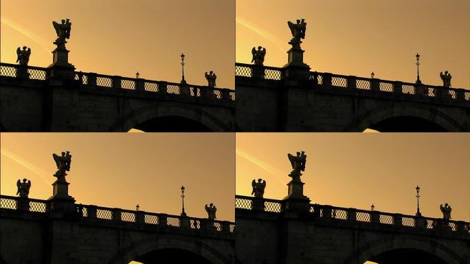 意大利罗马: 圣安杰洛桥。