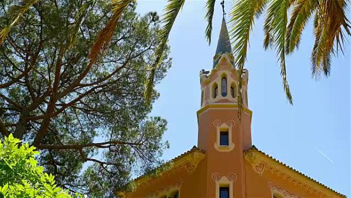 巴塞罗那，西班牙-5月4日2016: 在Antoni Gaudi's Park Guell，巴塞罗那