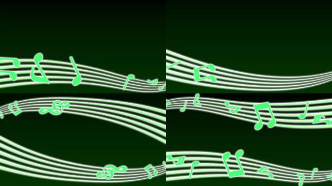 音符流动2图案深色背景