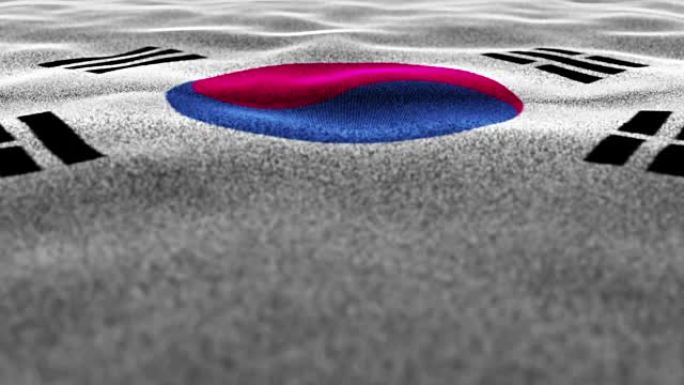 韩国，纺织地毯背景，静态相机，循环